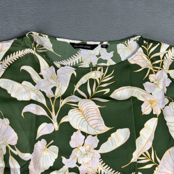 Colleen Lopez Blouse Women Small Floral Print 3/4 Sleeve Top Pullover - Picture 2 of 10